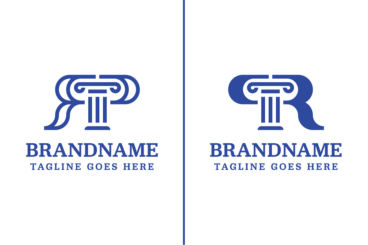 Letters PR or RP Pillar Law Logo, a Branding & Logo Template by Pray Art Design Studio