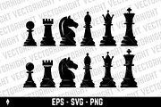Set of chess pieces, an Object Graphic by Vectorhight (Thumbnail 1 of 3)