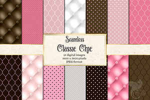Classic Chic Digital Paper, a Texture Graphic by Digital Curio