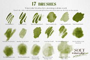 Watercolor Procreate brushes Botany, a Brush Add-On by Yuliya Derbisheva (Thumbnail 4 of 13)
