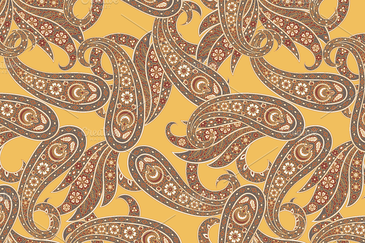 Floral paisley seamless pattern, a Pattern Graphic by antalogiya (Photo 5 of 6)