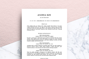 Minimalist Resume (MS Word) | Andrea, a Resume Template by Priiiiiiiiiiiiiint ! (Thumbnail 1 of 2)