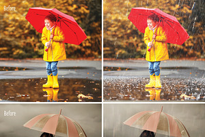 25 Rain Overlays - Falling Raindrops