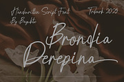 Brondia Derepina - Script Font, a Script Font by Bayuktx (Thumbnail 1 of 10)