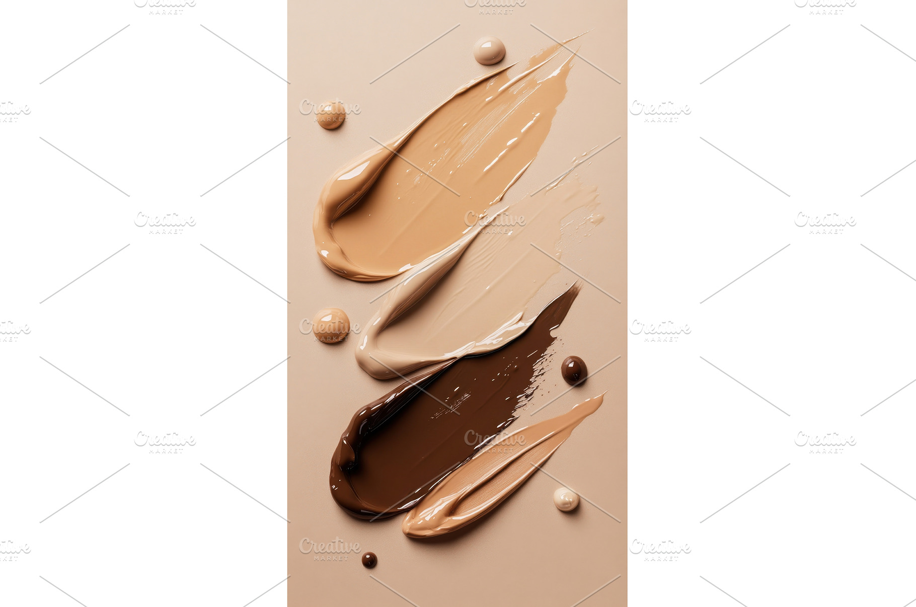 Shades of foundation on canvas, a Beauty & Fashion Photo by Beautiful things