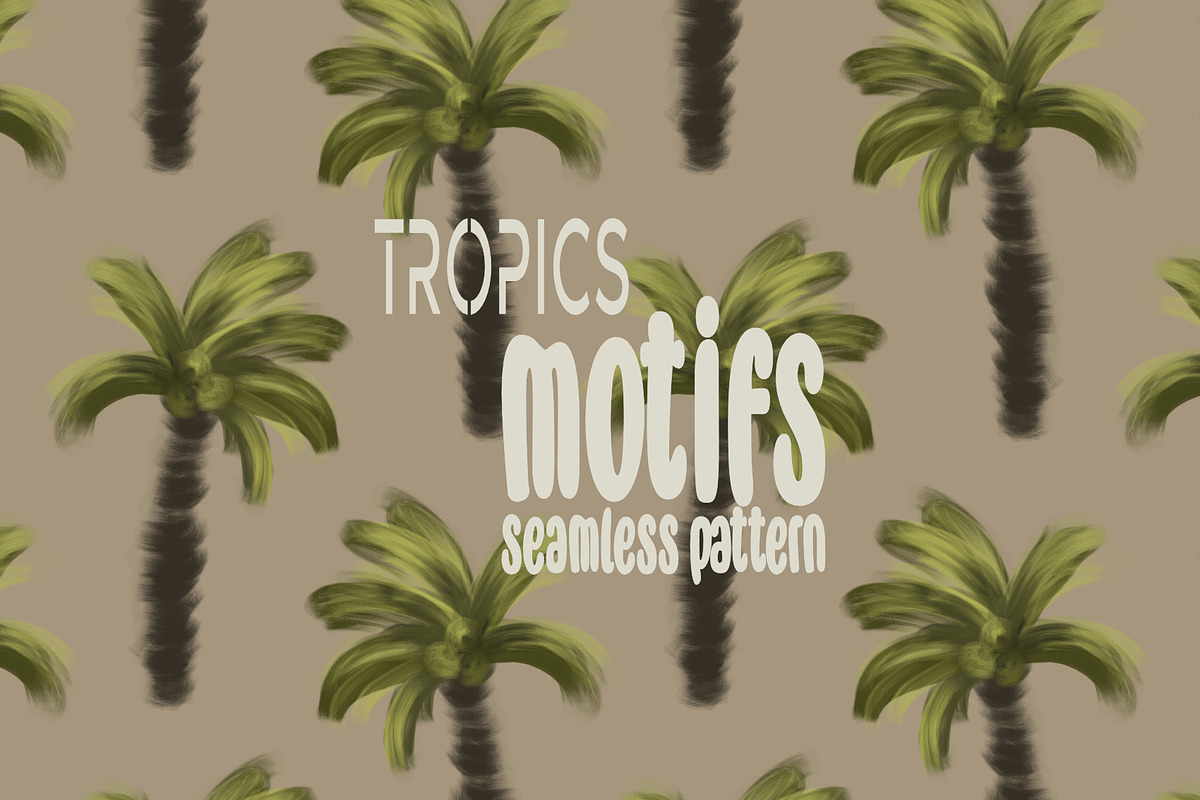 Tropical palms grid seamless pattern, a Pattern Graphic by Nocito Design (Photo 1 of 6)