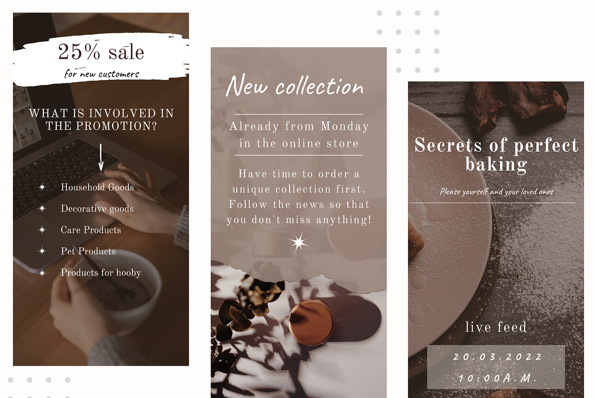 40 Templates for Instagram stories, a Social Media Template by KaluginaWEB (Photo 7 of 7)