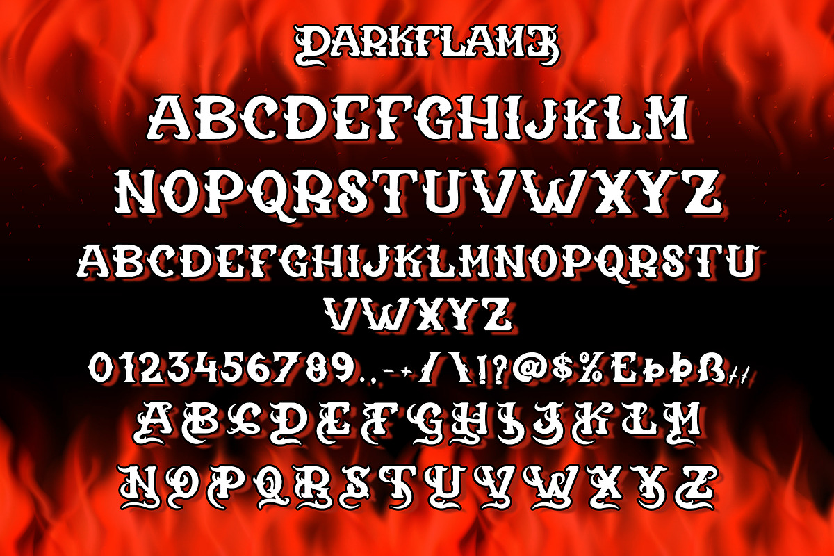 Dark Flame - Blackletter Font, a Blackletter Font by AQR Studio (Photo 8 of 9)