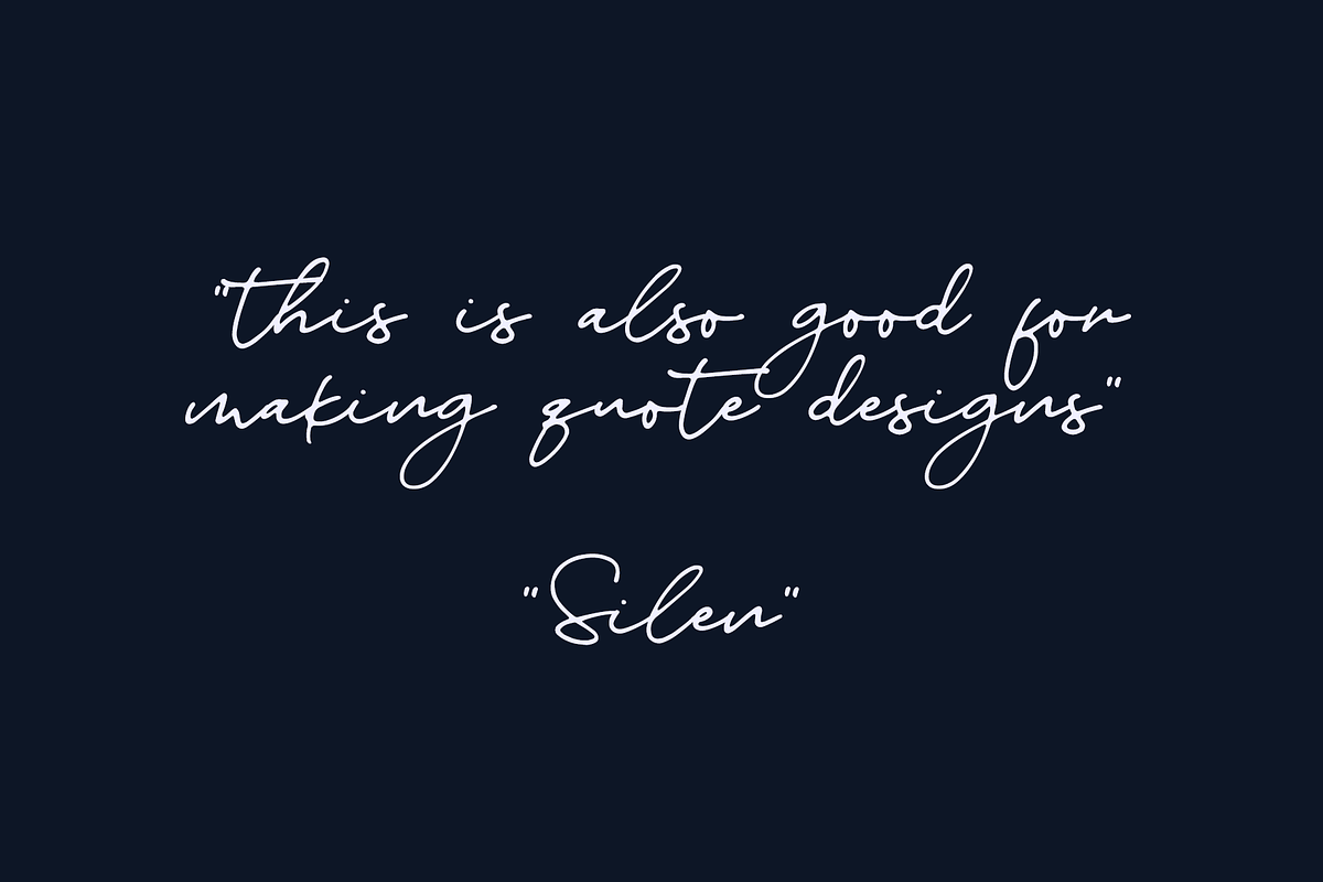 Silen - Stylish signature font, a Handwritten Font by alphArtype (Photo 7 of 11)