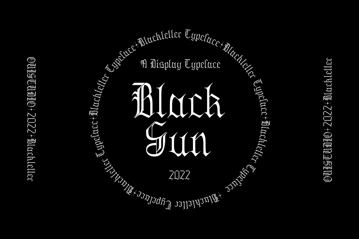 Intro Offer 50% Black Sun, a Blackletter Font by Oui Studio (Photo 2 of 10)