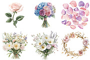 Romance Floral Clipart, an Illustration by cherrydesign (Thumbnail 3 of 4)