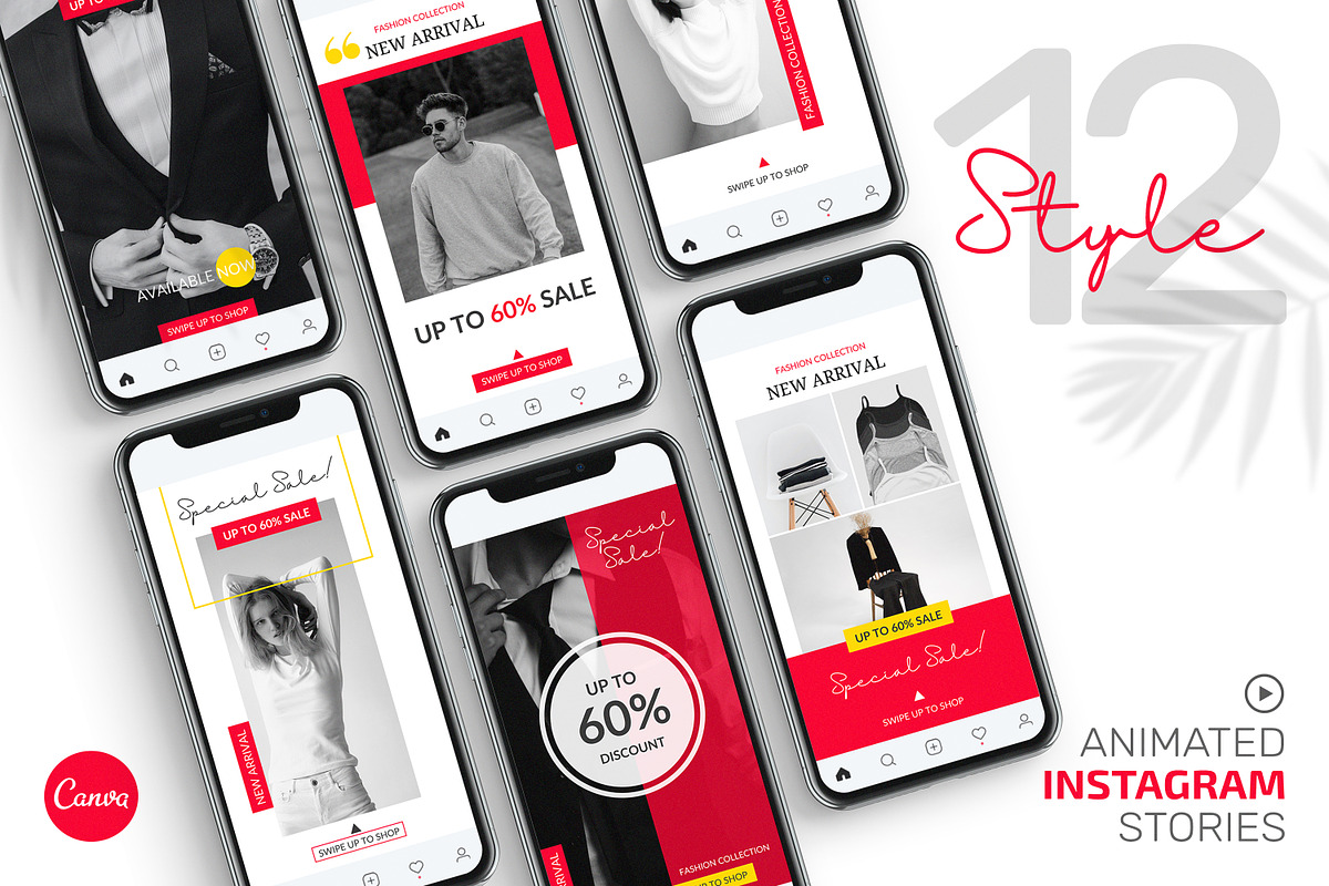 Canva Instagram Stories Bundle, a Social Media Template by UINVI Design