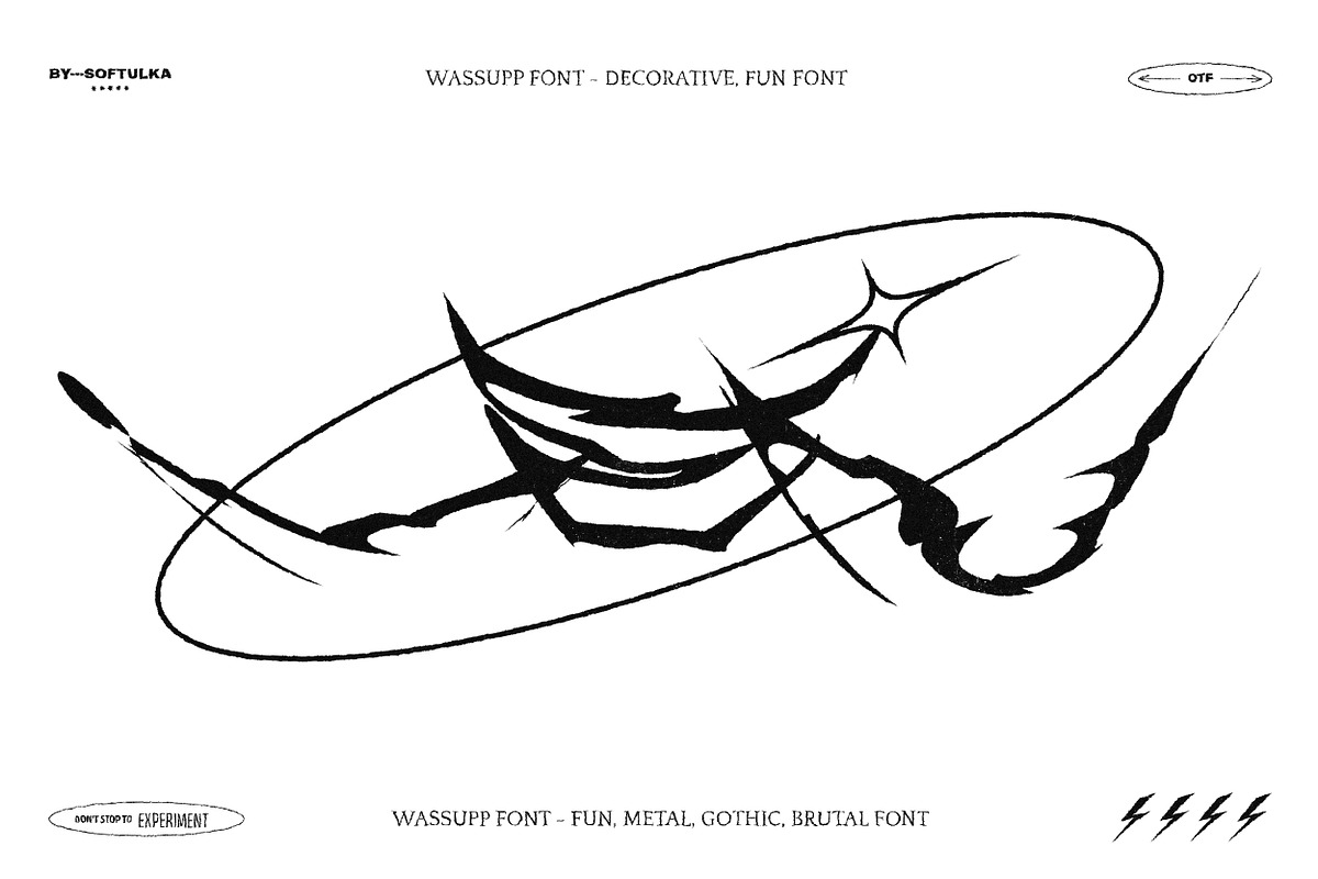 Wassupp font - Brutal Bold Font, a Font by softulka (Photo 6 of 6)