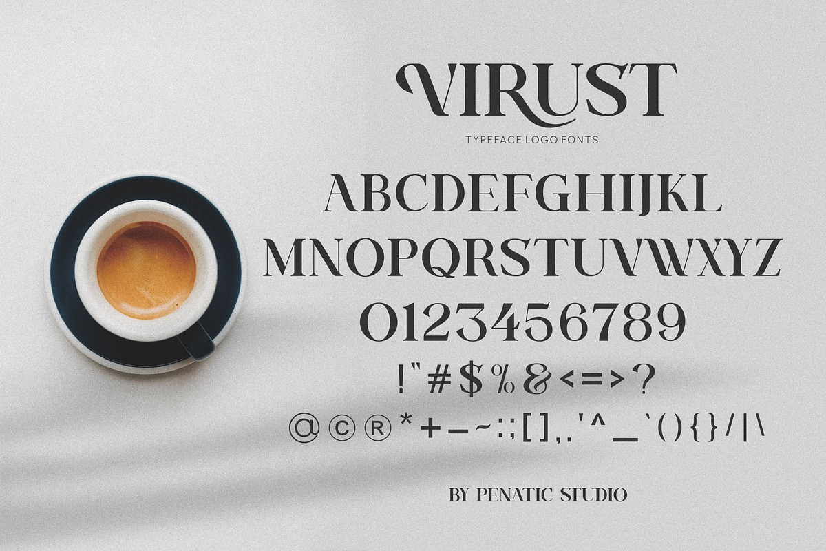 Virust _ Serif Ligature Font, a Serif Font by Penatic Studio (Photo 8 of 10)