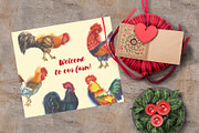 Watercolor Roosters, a Decorative Illustration by Nataliapiache (Thumbnail 5 of 6)