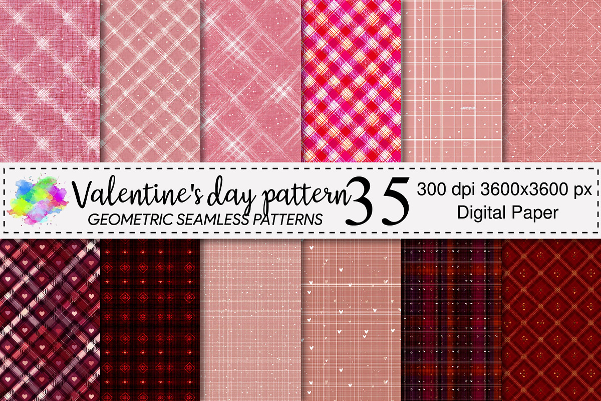 Valentine's Day Digital Papers, a Pattern Graphic by Canvas Craft (Photo 1 of 4)