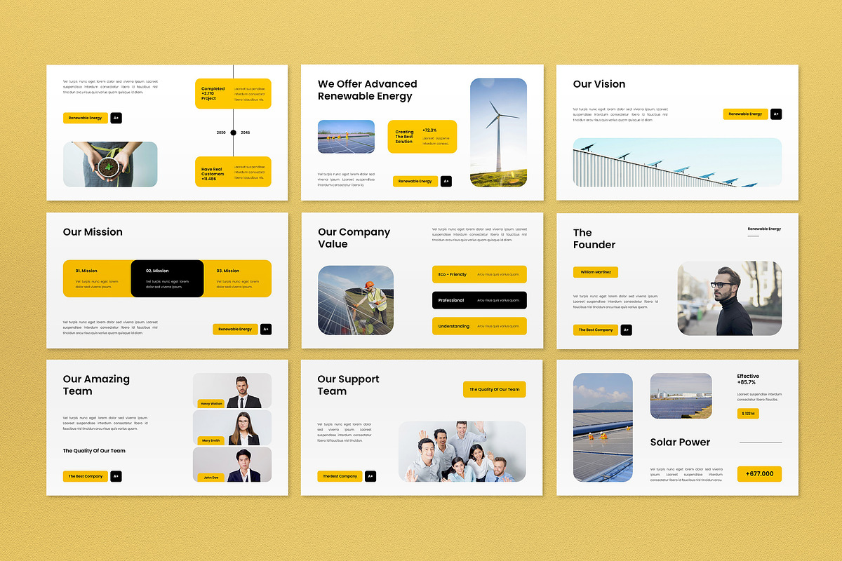 White Modern Renewable Energy PPT, a Presentation Template by graphicook (Photo 2 of 4)