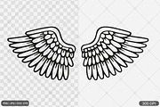 Angel Wings SVG PNG Design Bundle, an Illustration by Actual Pixel (Thumbnail 3 of 12)