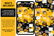 Food Instagram Puzzle Grid Template, a Social Media Template by LushBury (Thumbnail 2 of 5)