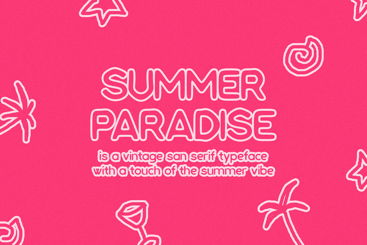 Summer Paradise Vintage Sans Serif, a Sans Serif Font by Schrifted Type (Photo 2 of 8)