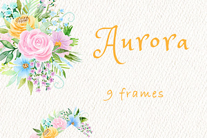 Aurora Floral Clipart