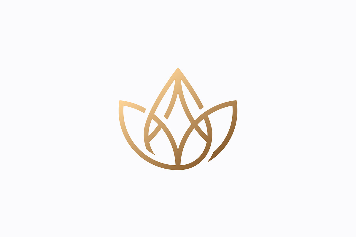 Lotus Icon Logo Gold Nature Beauty, a Branding & Logo Template by Signatoro (Photo 2 of 2)