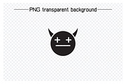 Moody and Cute Devil Emoji Set, a Solid Icon by Designfour (Thumbnail 2 of 7)