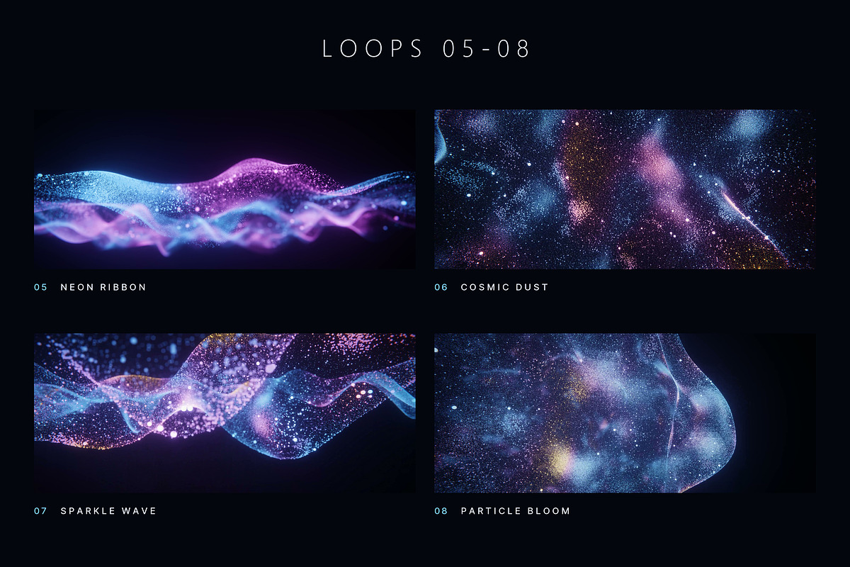 Particle Waves - 9 4K Loops, a Background Graphic by Photocreo Michal Bednarek (Photo 3 of 6)
