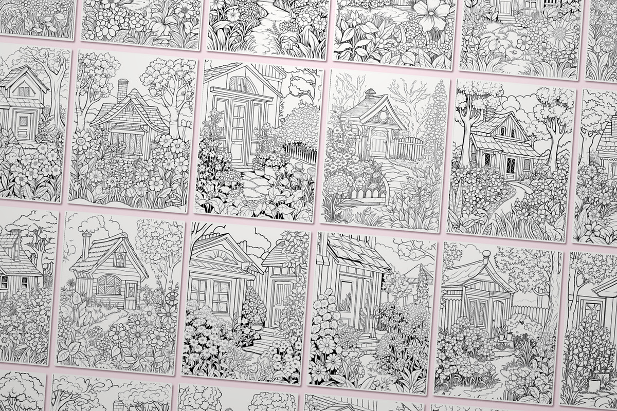 Beautiful Nature Coloring BUNDLE, an Illustration by Pix Cafe (Photo 8 of 13)