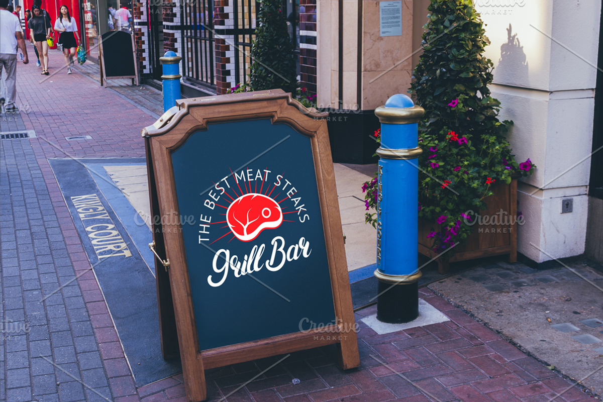 Barbeque & Grill bar vector logo set, a Branding & Logo Template by SiberianArt (Photo 6 of 6)