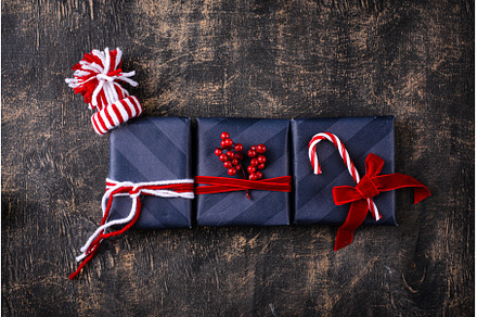 Christmas festive background with, a Holiday Photo by Yulia Furman