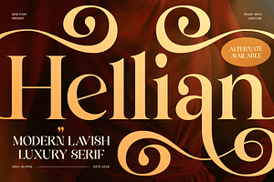 Hellian - Modern Lavish Luxury Font