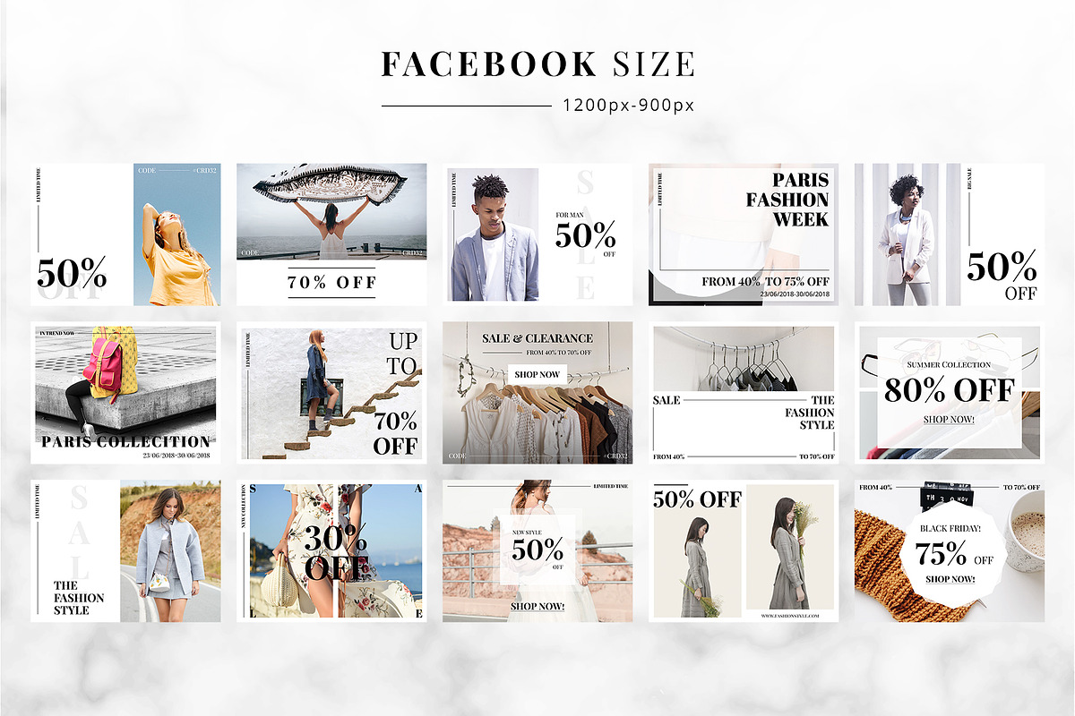 Bee Fashion Social Media Pack, a Social Media Template by Milos Knezevic (Photo 4 of 6)