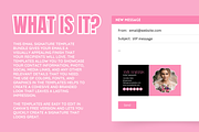 Black and Pink Email Signature, an Email Template by SunshineStudioBoutique (Thumbnail 2 of 9)