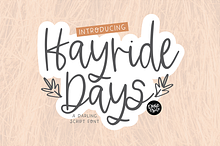 HAYRIDE DAYS Fall Script Font