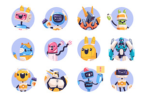 Robot avatars. Space robots portrait, a Graphic by Stock-Smart-Start