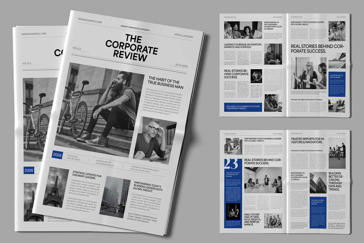 Modern Business Newspaper Layout