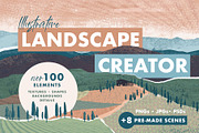 Illustrative Landscape Creator, an Object Illustration by Anugraha Design (Thumbnail 1 of 11)