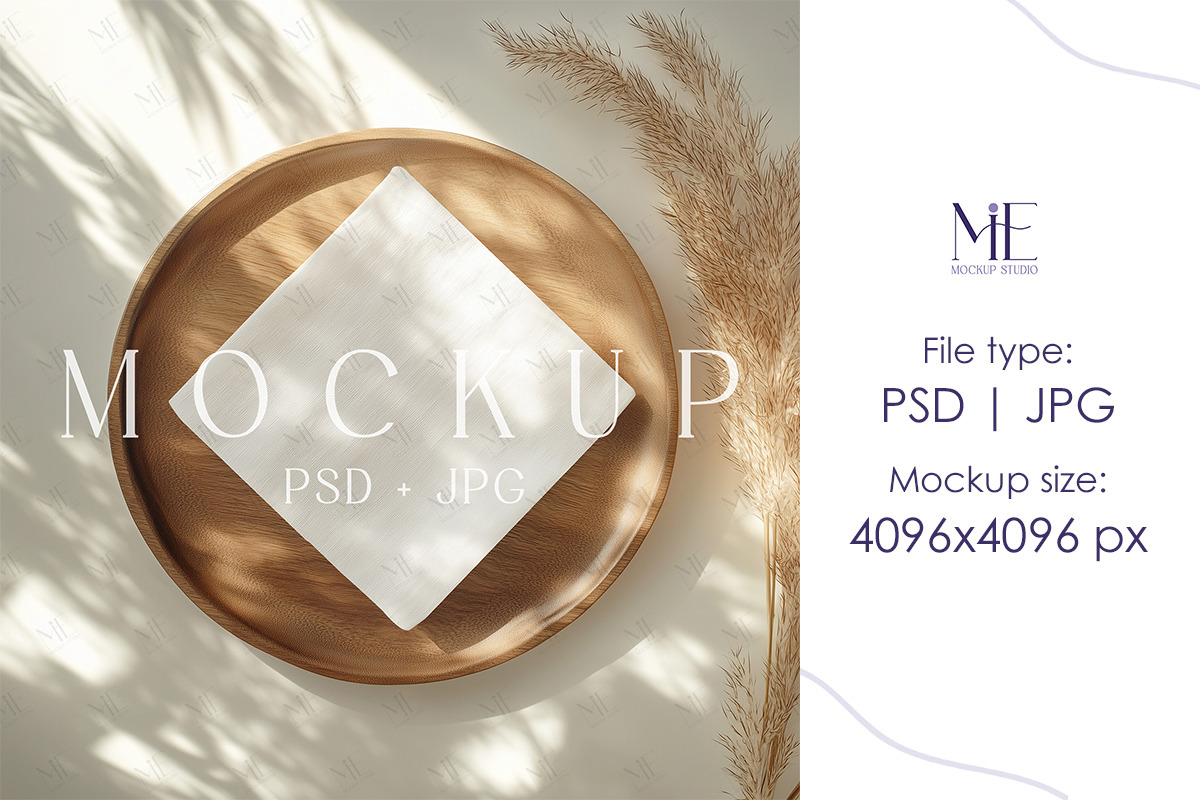 Paper Napkin Mockup, Cocktail Napkin, a Merchandise Mockup by Mie Mockup Studio (Photo 1 of 9)
