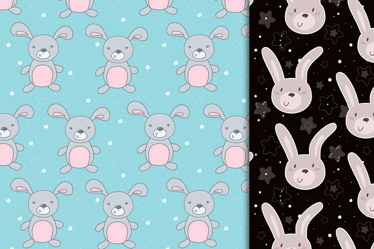 Cute rabbits patterns colection!, a Pattern Graphic by Irene_Boiko_ART (Photo 14 of 21)