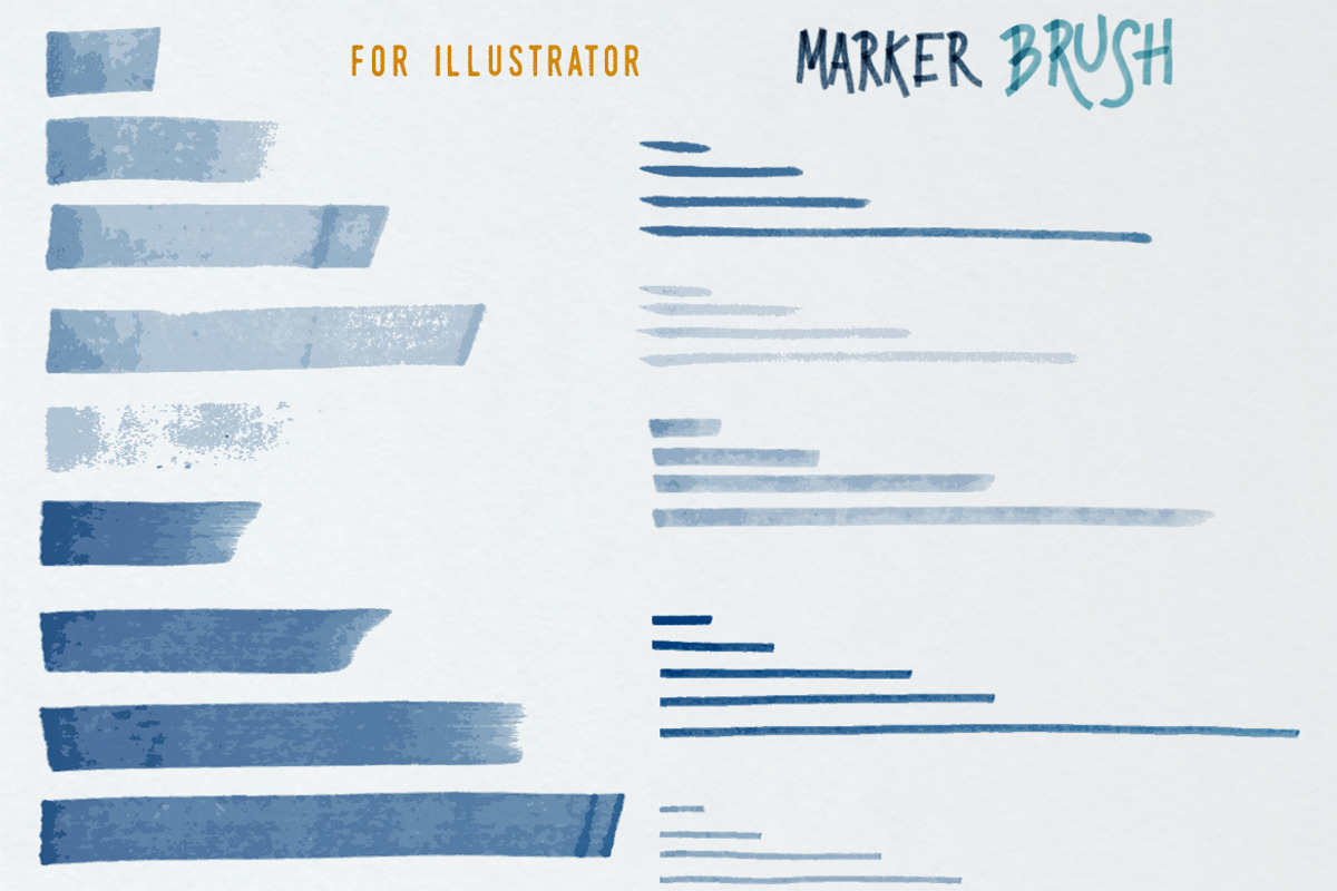 Marker Brush Pack for ILLUSTRATOR preview 2