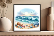 Watercolor Summer Beach Views PNG, an Illustration by DreamCafeArt (Thumbnail 7 of 8)