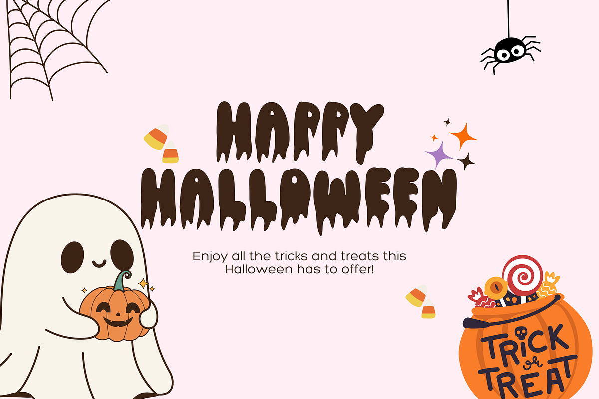 Retro Halloween Font, a Handwritten Font by Dm Studio (Photo 6 of 7)