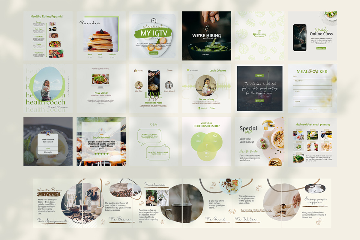 Food Instagram Set CANVA, a Social Media Template by goodesign (Photo 8 of 8)