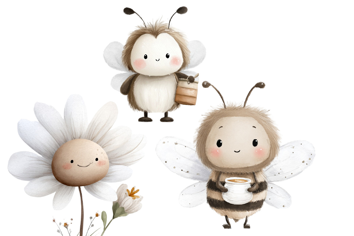 Watercolor Honey Garden Clipart, an Illustration by Designworld (Photo 4 of 4)