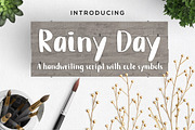Rainy Day Handwriting Script Font, a Script Font by PARAMAJAN (Thumbnail 1 of 11)