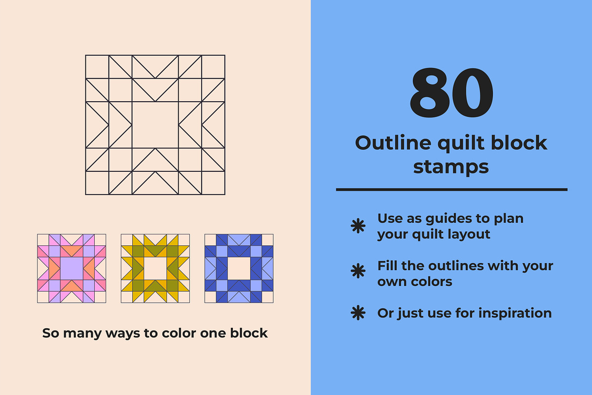 Quilt Stamps For Procreate, a Brush Add-On by seamless team (Photo 4 of 5)