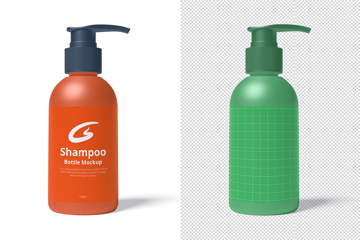Shampoo Bottle Mockup, a Packaging Mockup by GraphicsPixel (Photo 2 of 3)