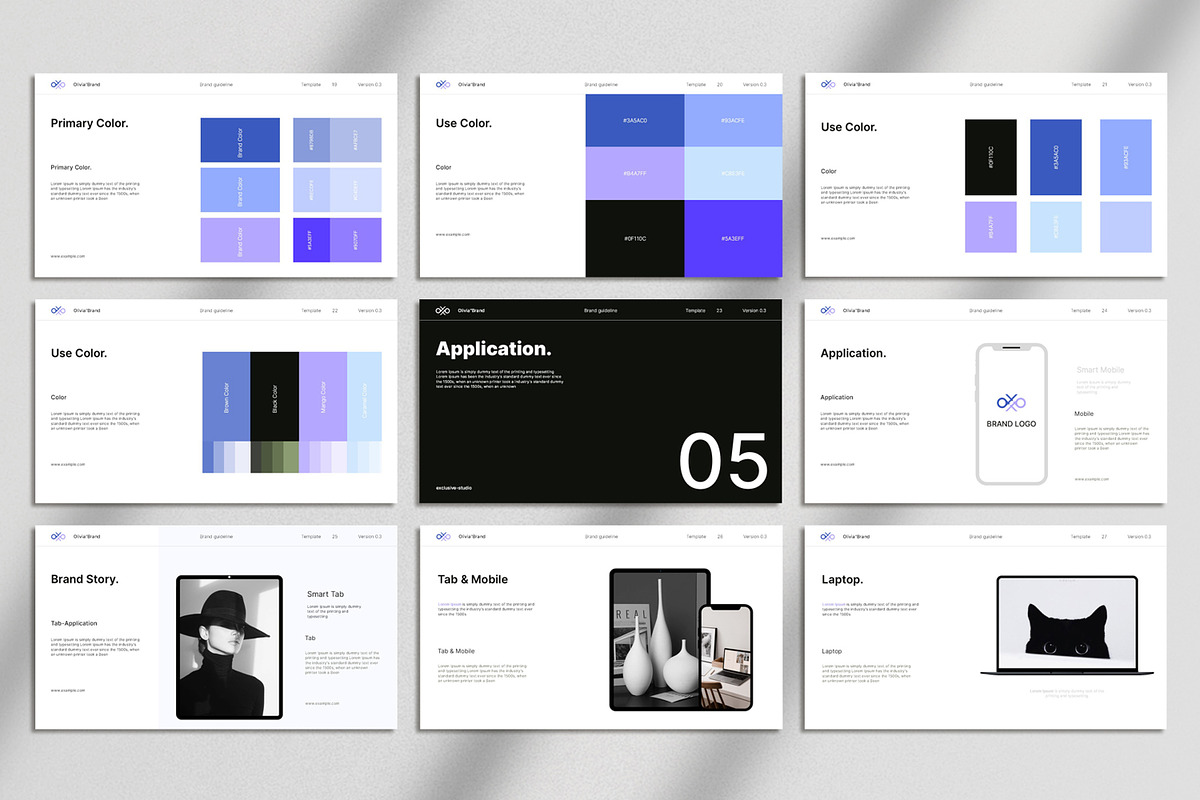 Brand Guideline PowerPoint Template preview 6