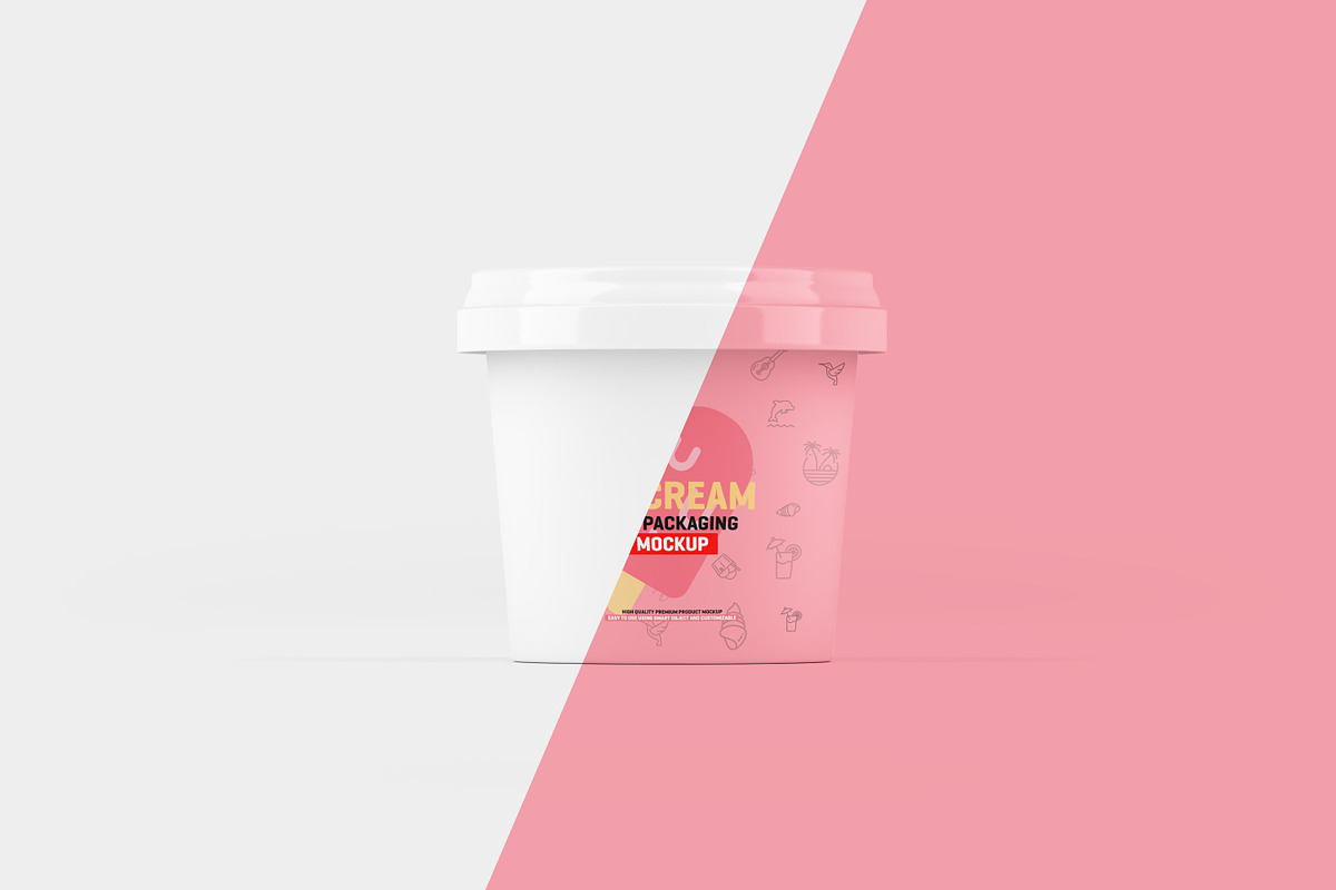 Ice Cream Jar Packaging Mockup, a Cups & Container Mockup by Toasin Studio (Photo 3 of 8)